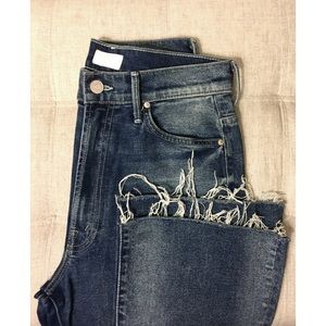 Mother ‘Hustler Ankle Fray’ High-Rise Crop Boot